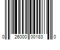 Barcode Image for UPC code 026000001830