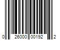 Barcode Image for UPC code 026000001922