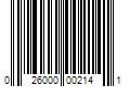 Barcode Image for UPC code 026000002141