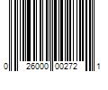 Barcode Image for UPC code 026000002721