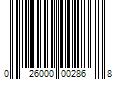 Barcode Image for UPC code 026000002868