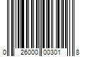 Barcode Image for UPC code 026000003018