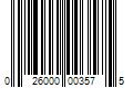 Barcode Image for UPC code 026000003575