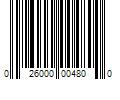 Barcode Image for UPC code 026000004800