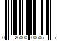 Barcode Image for UPC code 026000006057