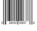 Barcode Image for UPC code 026000006378