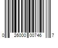 Barcode Image for UPC code 026000007467