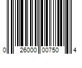 Barcode Image for UPC code 026000007504