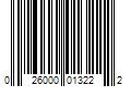 Barcode Image for UPC code 026000013222