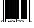 Barcode Image for UPC code 026000070102