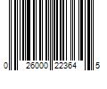 Barcode Image for UPC code 026000223645