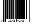 Barcode Image for UPC code 026008000057