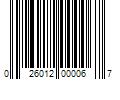 Barcode Image for UPC code 026012000067