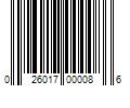 Barcode Image for UPC code 026017000086