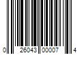 Barcode Image for UPC code 026043000074