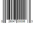 Barcode Image for UPC code 026047000063