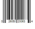 Barcode Image for UPC code 026050200634