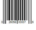 Barcode Image for UPC code 026058000076