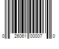 Barcode Image for UPC code 026061000070