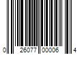 Barcode Image for UPC code 026077000064