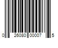 Barcode Image for UPC code 026080000075