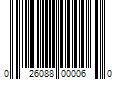 Barcode Image for UPC code 026088000060