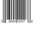 Barcode Image for UPC code 026094000078