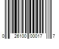 Barcode Image for UPC code 026100000177