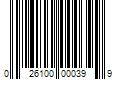 Barcode Image for UPC code 026100000399