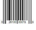 Barcode Image for UPC code 026100000788