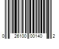 Barcode Image for UPC code 026100001402