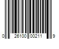 Barcode Image for UPC code 026100002119