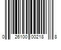 Barcode Image for UPC code 026100002188