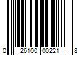 Barcode Image for UPC code 026100002218