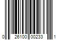 Barcode Image for UPC code 026100002331