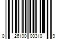 Barcode Image for UPC code 026100003109