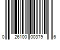 Barcode Image for UPC code 026100003796