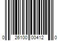 Barcode Image for UPC code 026100004120