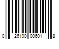 Barcode Image for UPC code 026100006018