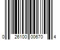 Barcode Image for UPC code 026100006704