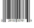 Barcode Image for UPC code 026100007619