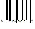 Barcode Image for UPC code 026100008197