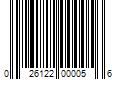 Barcode Image for UPC code 026122000056