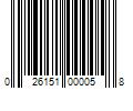 Barcode Image for UPC code 026151000058