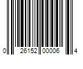 Barcode Image for UPC code 026152000064