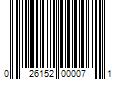 Barcode Image for UPC code 026152000071