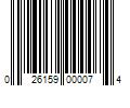 Barcode Image for UPC code 026159000074