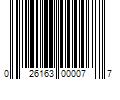 Barcode Image for UPC code 026163000077