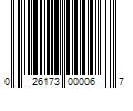 Barcode Image for UPC code 026173000067