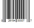 Barcode Image for UPC code 026194000077